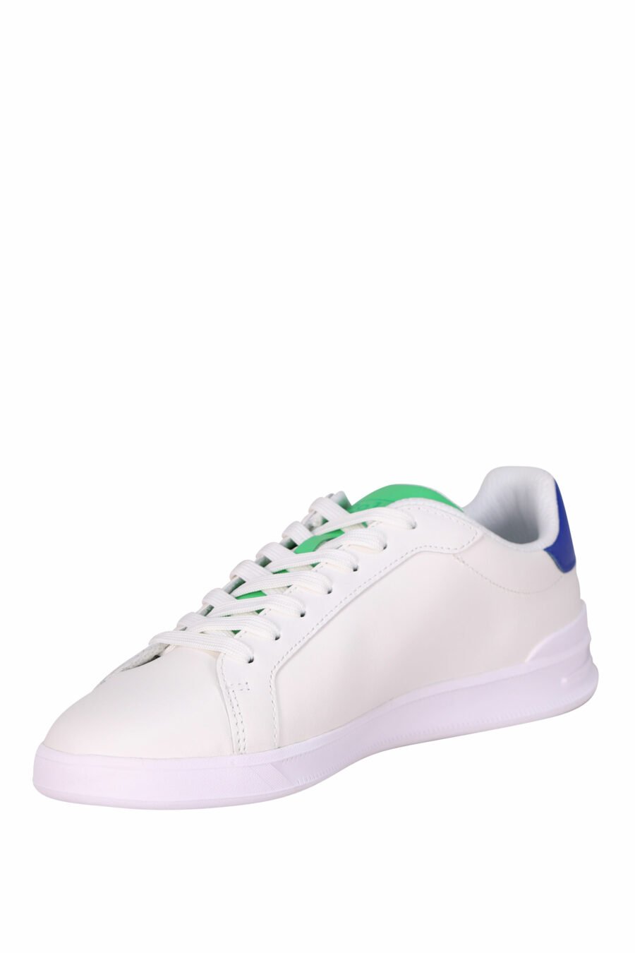 Zapatillas blancas con detalle verde y azul con minilogo "polo" - 3616535905740 3