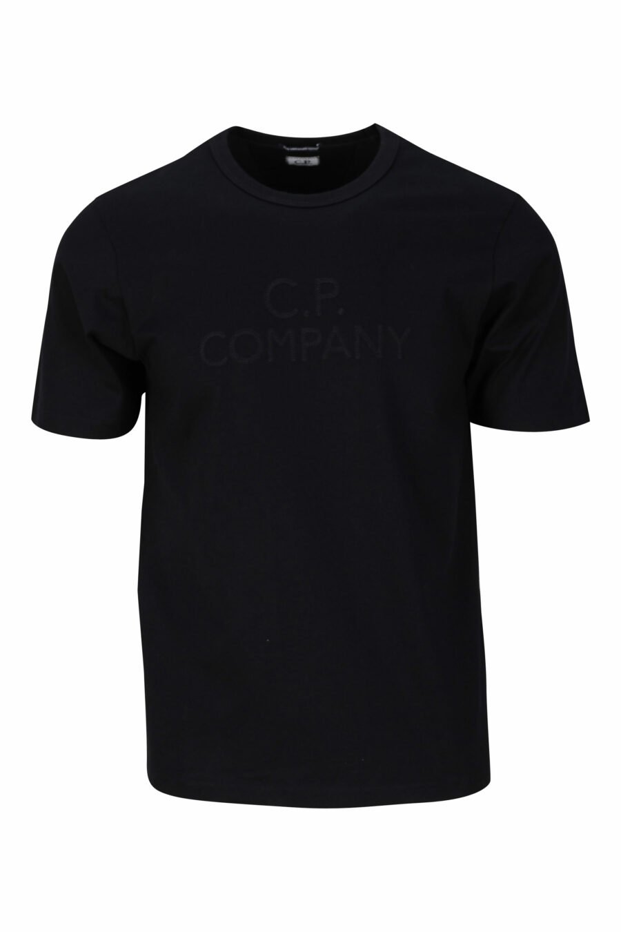 Camiseta negra con maxilogo bordado monocromático - 7620943765922