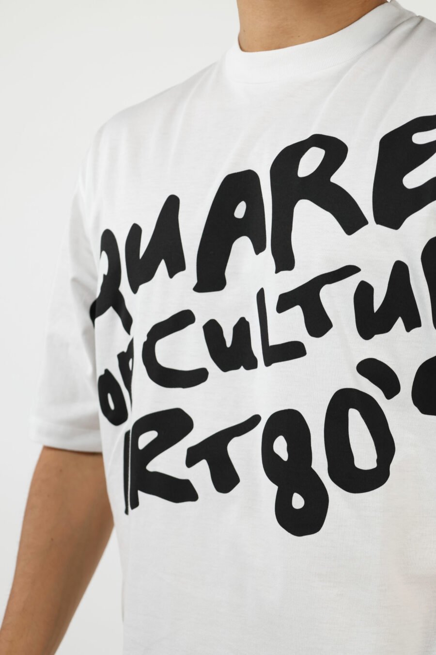 Camiseta blanca "oversize" con maxilogo "pop culture art 80's" - 8054148265694 2