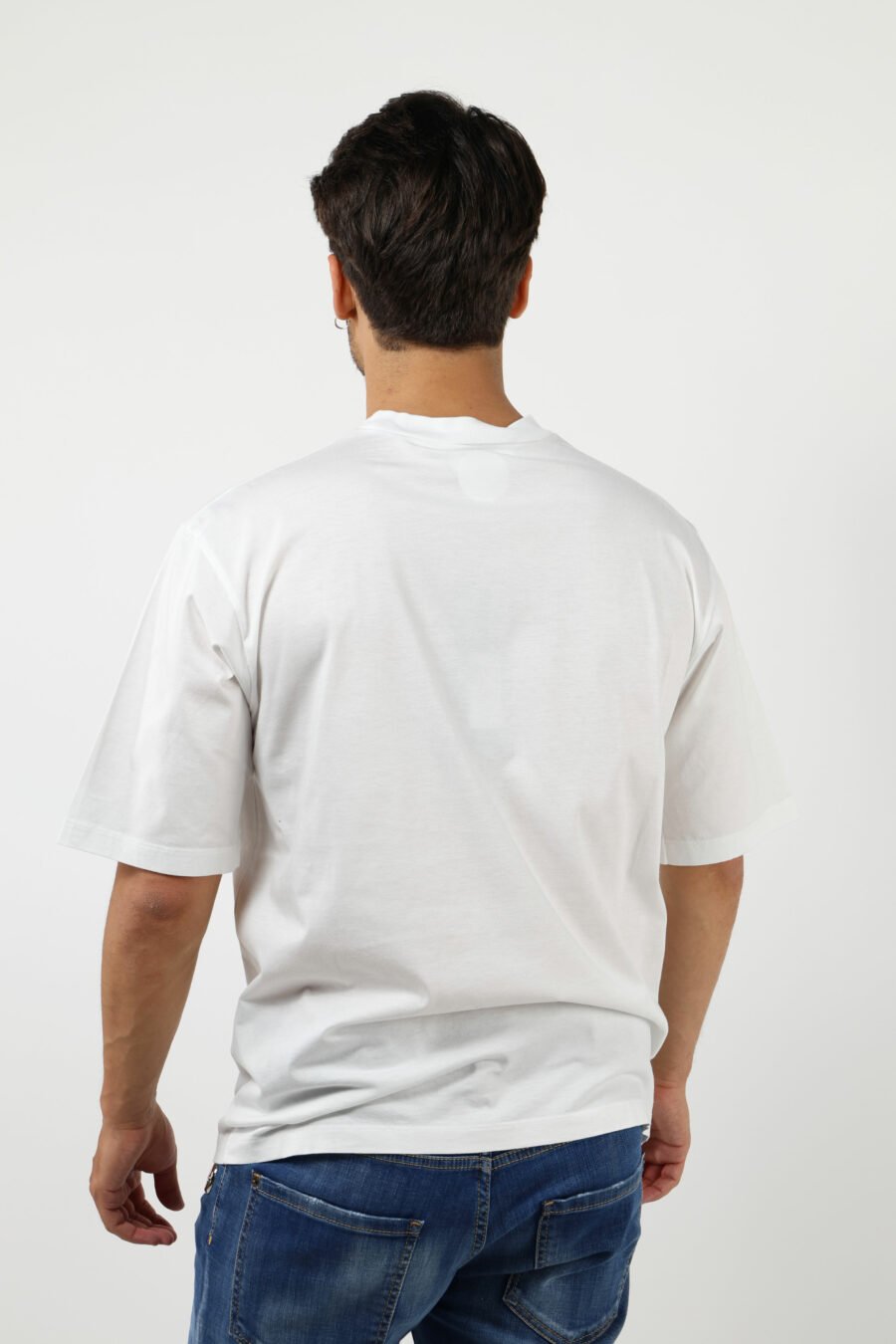 Camiseta blanca "oversize" con maxilogo "pop culture art 80's" - 8054148265694 3