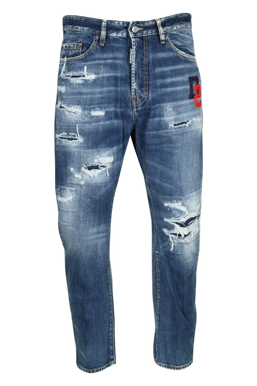 Pantalón vaquero azul "bro jeans" con logo "d2" - 8054148338572