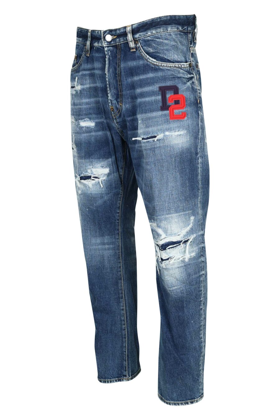 Pantalón vaquero azul "bro jeans" con logo "d2" - 8054148338572 1
