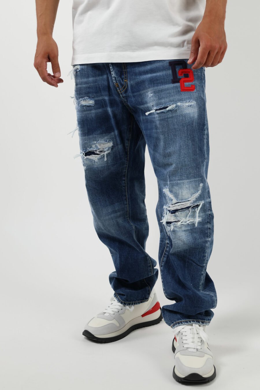 Pantalón vaquero azul "bro jeans" con logo "d2" - 8054148338572 2 1