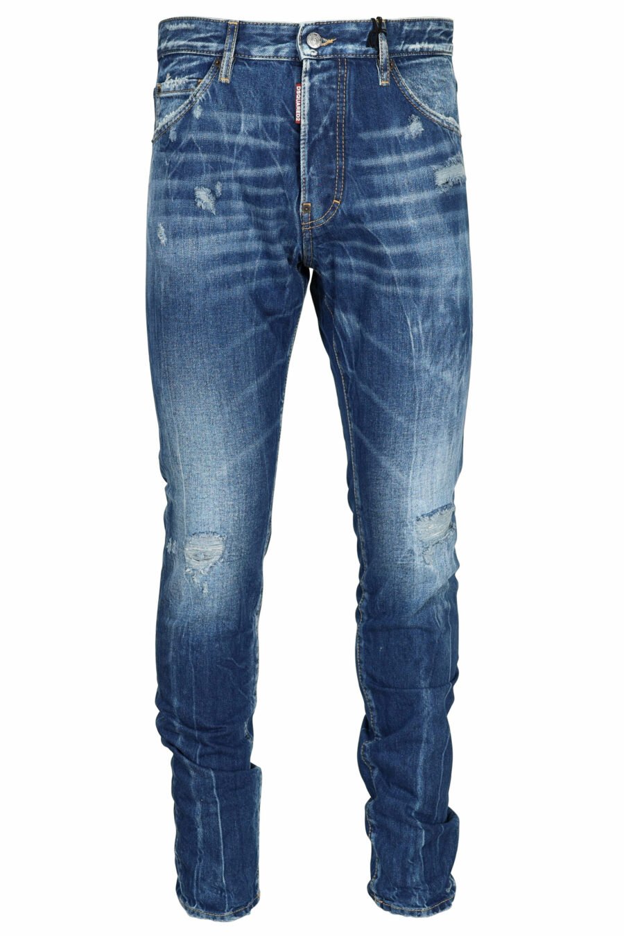 Pantalón vaquero azul "cool guy" con semirotos y desgastado - 8054148459994