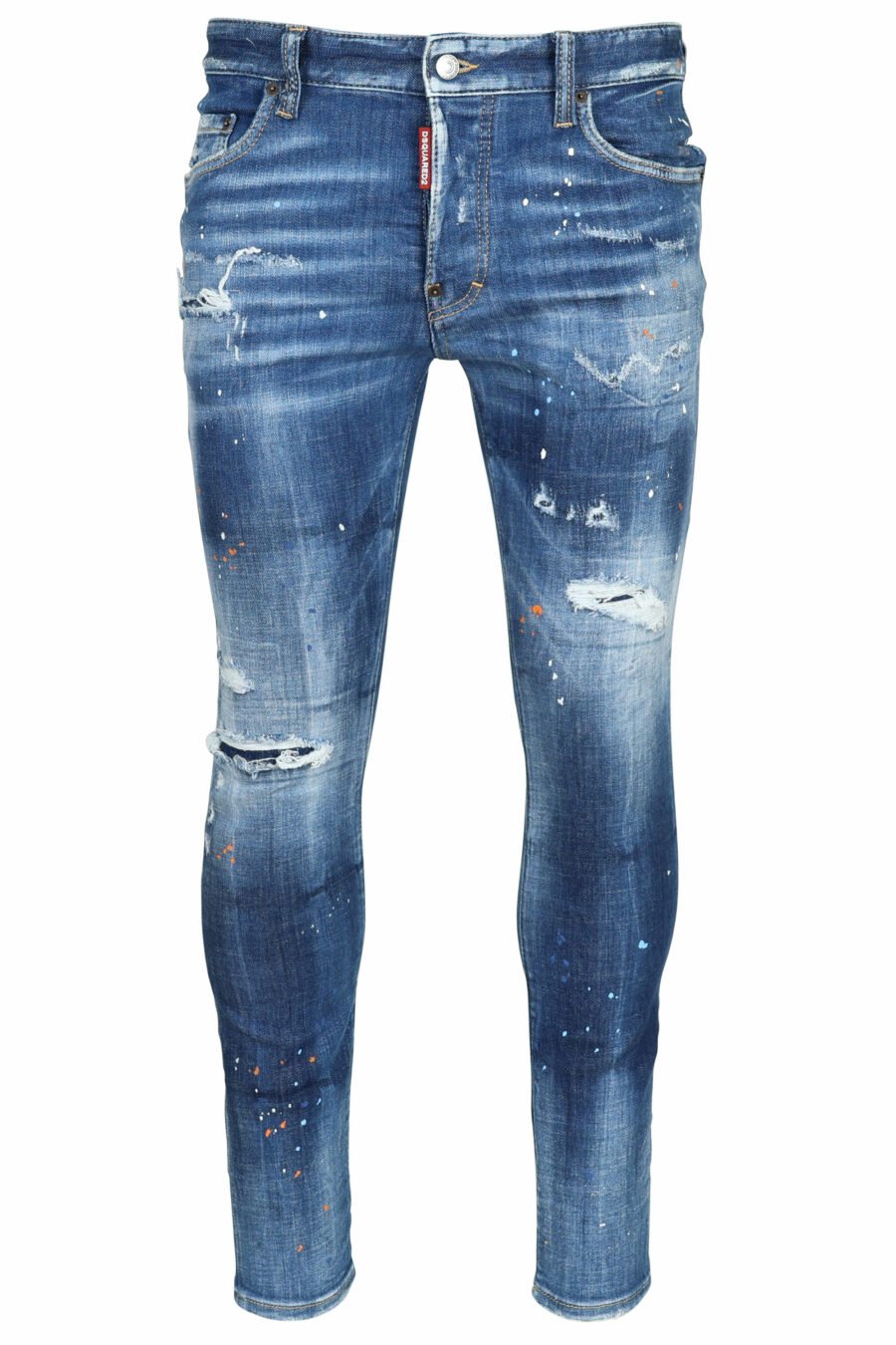 Pantalón vaquero azul "super twinky" desgastado con rotos - 8054148473228