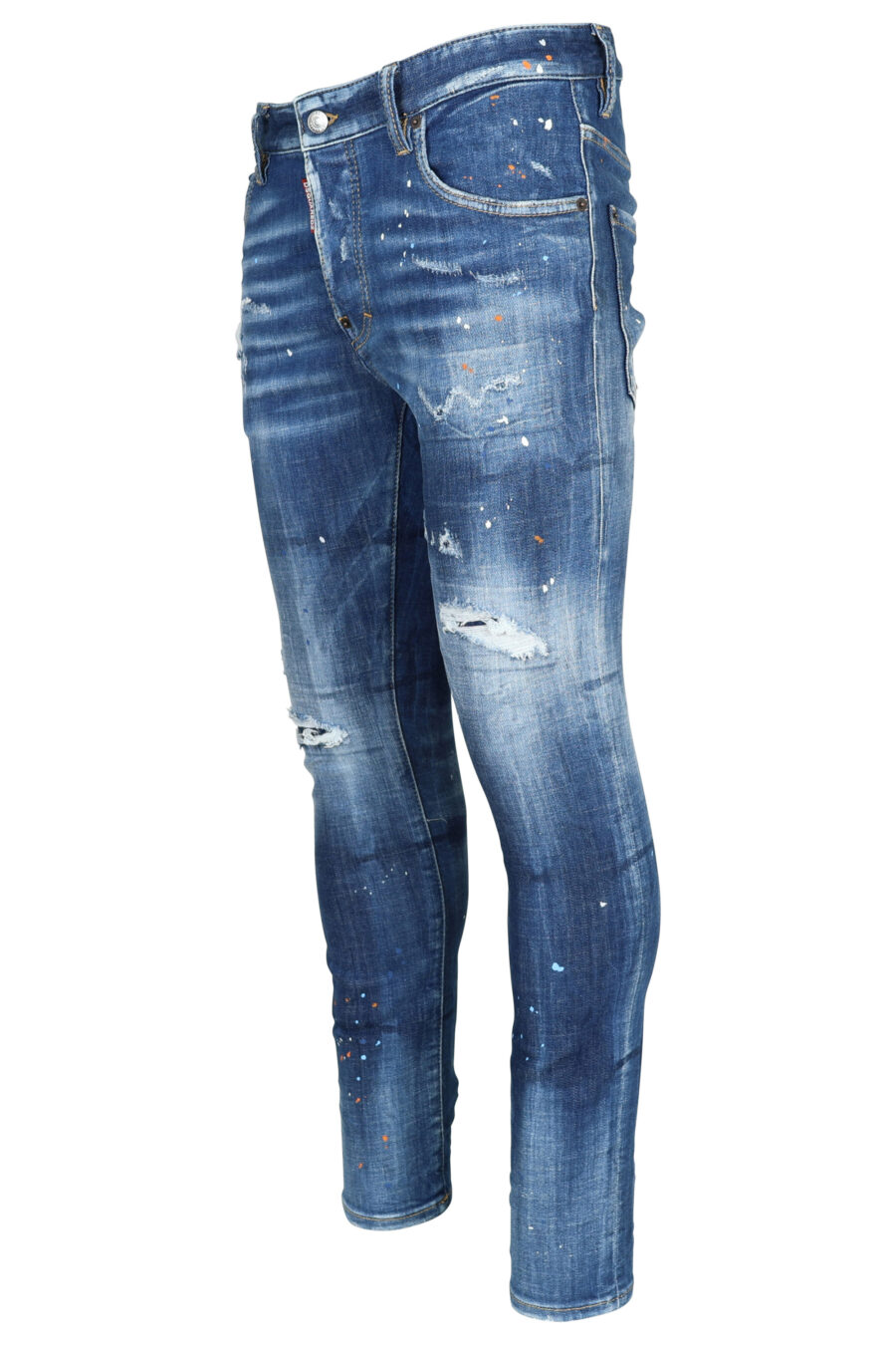 Pantalón vaquero azul "super twinky" desgastado con rotos - 8054148473228 1