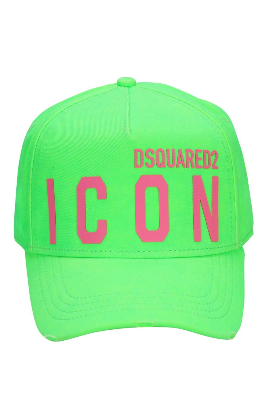 Gorra verde neón con maxilogo "icon" fucsia - 8055777275597