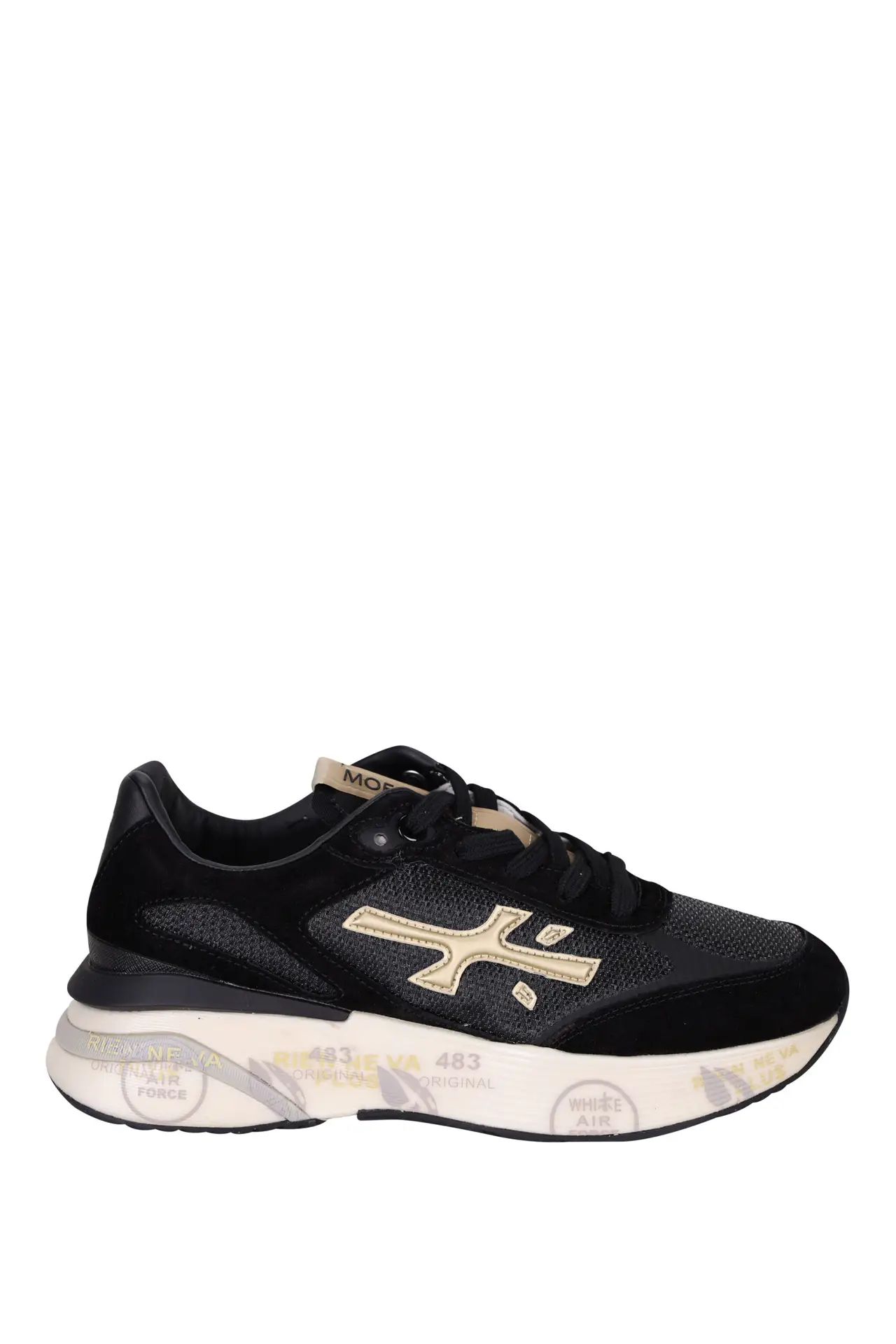 Premiata - Black trainers with white sole 