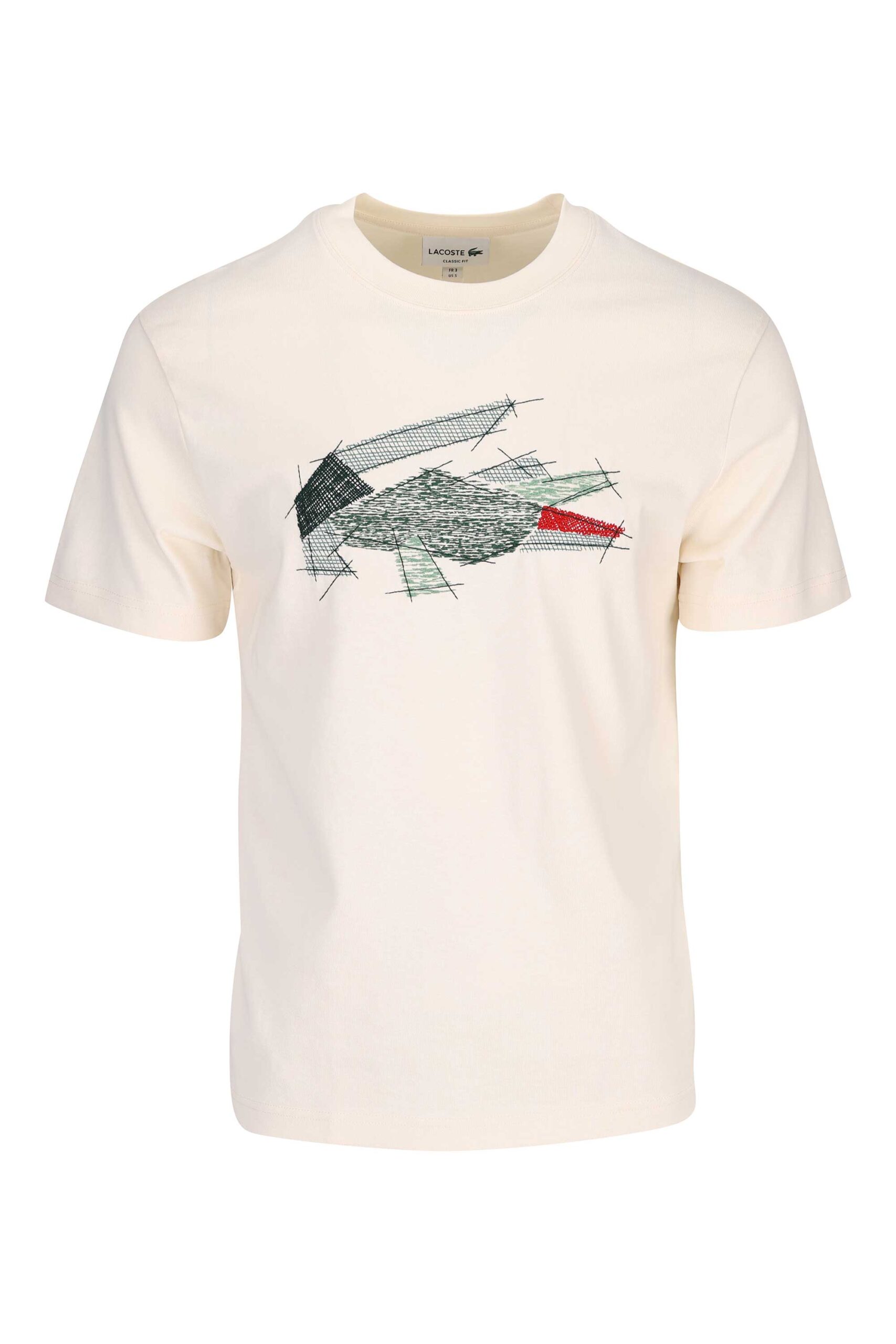 LACOSTE ベージュ クラシックフィット トレーナー US M