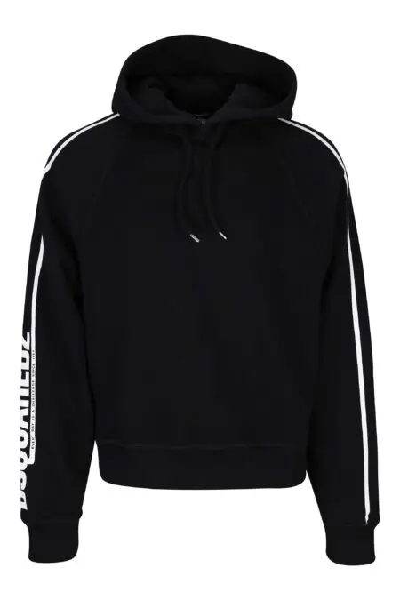 【送料&関税込】Dsquared2 Logo Print Melange Hoodie Dsquared2 Brushed Melange Fleece Relax Fit Hoodie Sweatshirt
